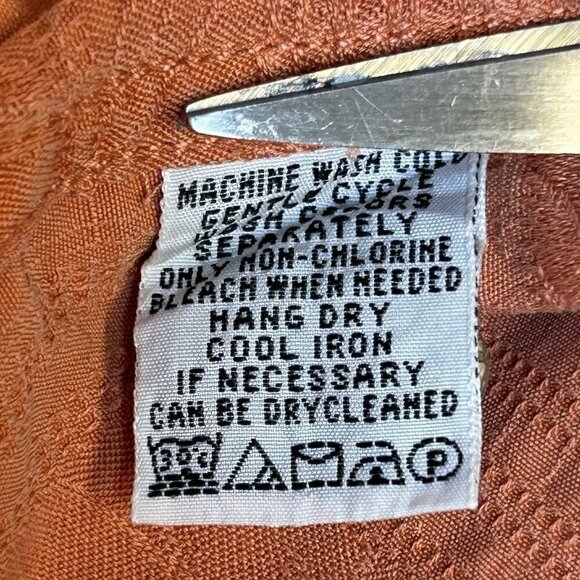 Tommy Bahama Shirt Mens Medium Silk Orange Short Sleeve Hawaiian Camp Mens M - Picture 7 of 13